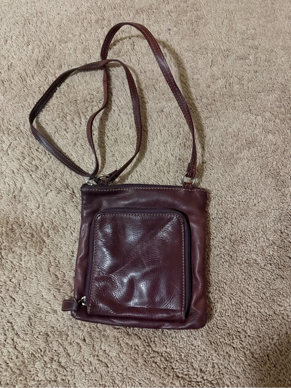 Fossil purple Leather Crossbody Bag